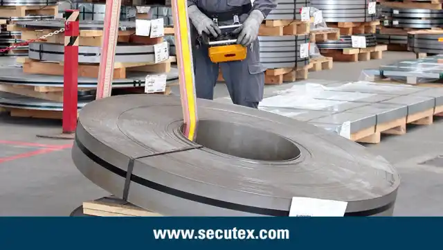 Slitting Line Turning Belt / Spaltbandwendeband (Кантовальный строп для узких рулонов)